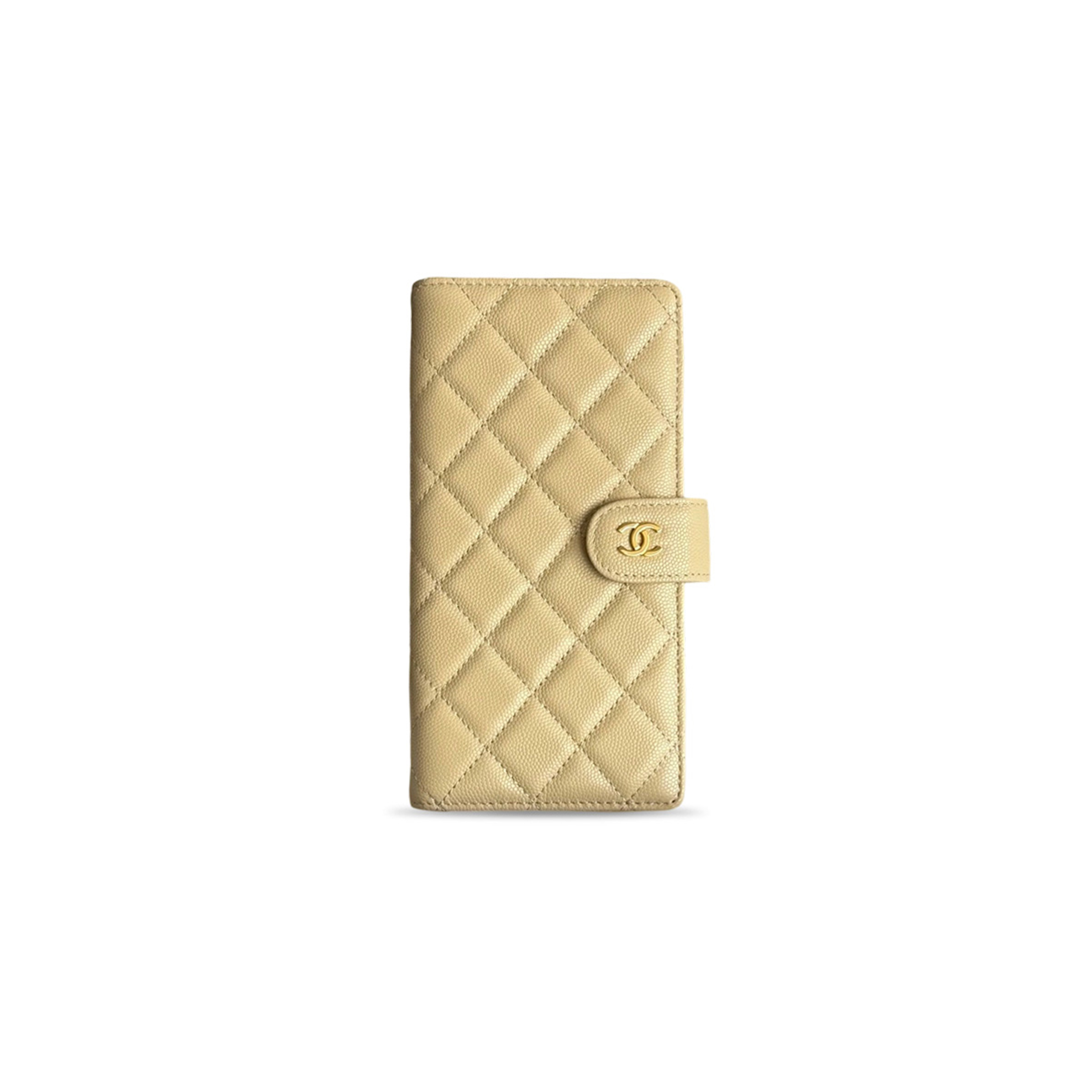 CHANEL CC BIFOLD WALLET QUILTED CAVIAR VERTICAL (19*10*2cm)
